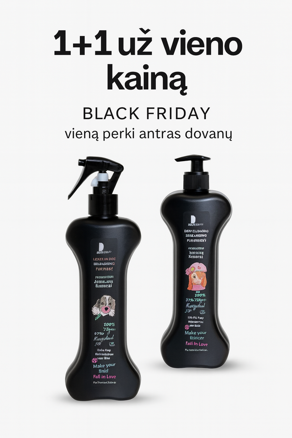 1+1 SchwartzPet Kaukė Šunų Kailiui su Jojobos ir Ricinos Aliejais, 500 ml